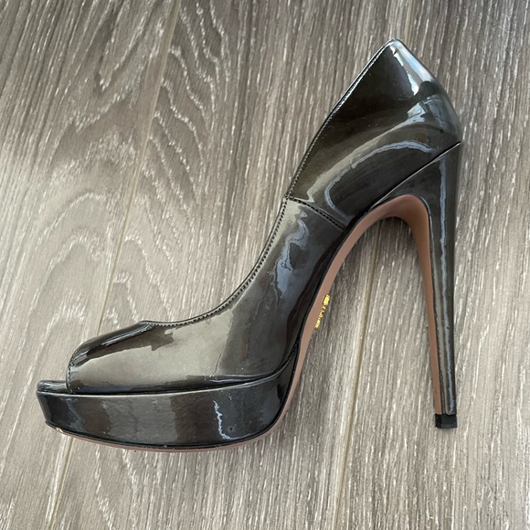 Prada Open Toe Patent Pumps - Picture 7 of 7